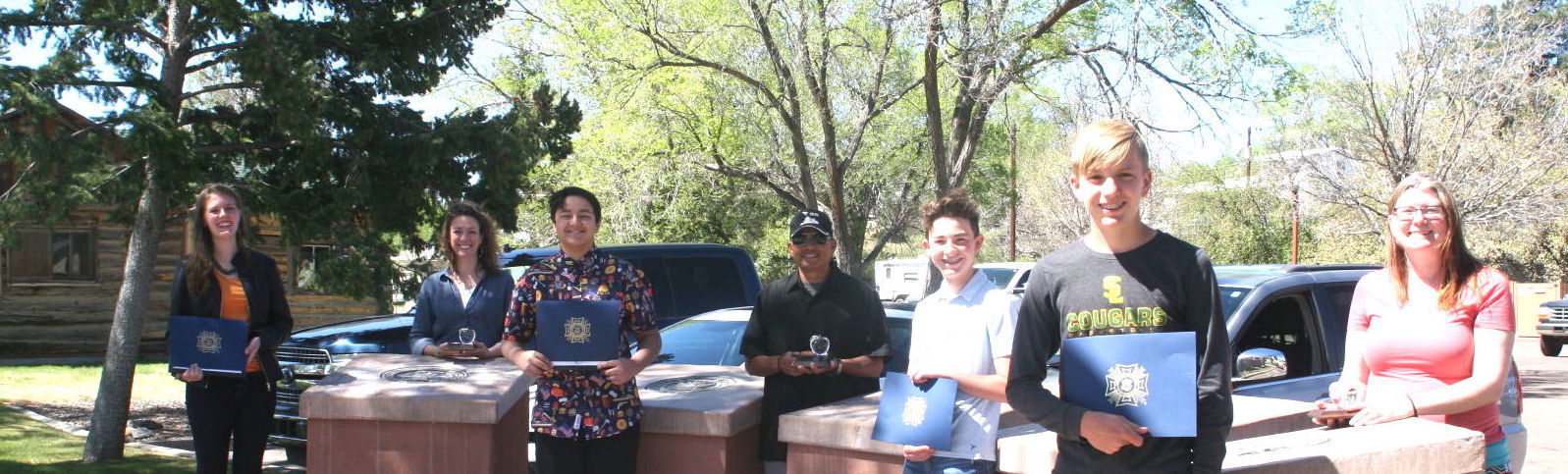 Students and teachers with awards